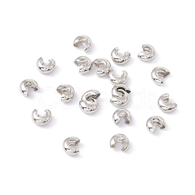 Brass Crimp Beads Covers KK-P219-05A-P-1