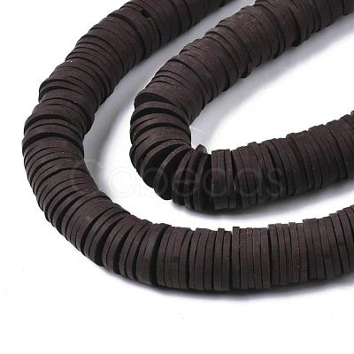 Flat Round Handmade Polymer Clay Beads CLAY-R067-12mm-38-1