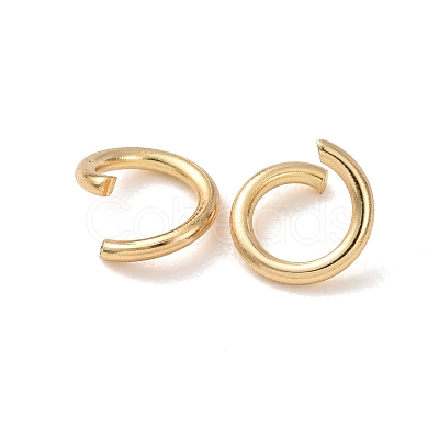 Brass Open Jump Rings KK-G604-08G-12-1