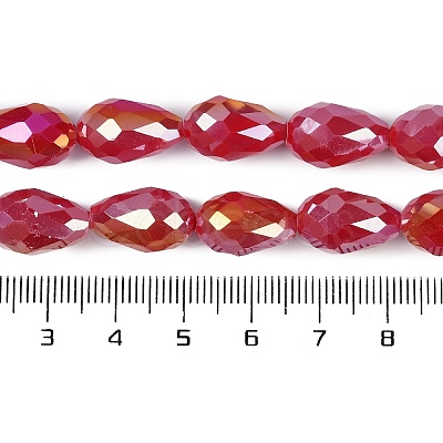 Opaque Solid Color Electroplate Glass Beads Strands EGLA-N013-P4mm-B07-1