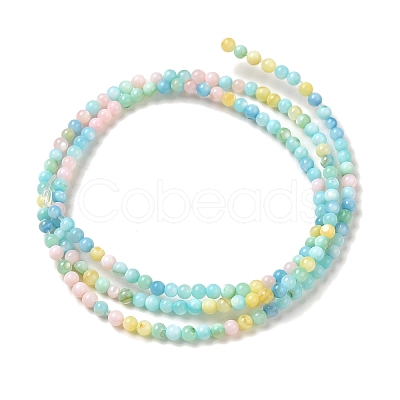 Ice Cream Color Dyed Natural Freshwater Shell Beads Strands X1-SHEL-G018-01C-1