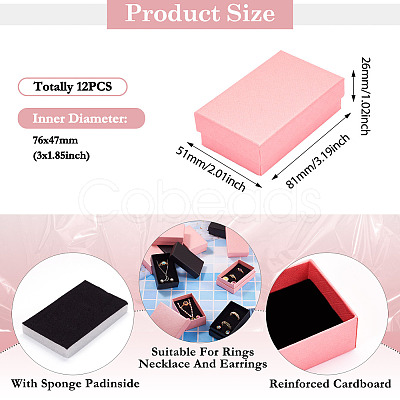 Rectangle Cardboard Paper Jewelry Box CON-TAC0015-01A-1