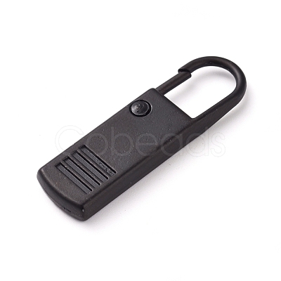 Zinc Alloy Replacement Zipper Pull Tabs PALLOY-WH0068-39B-1