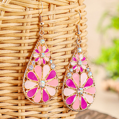 Bohemian Alloy Enamel Dangle Earrings FS-WG2DAA9-13-1
