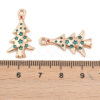 Christmas Theme Alloy Enamel Pendants FIND-I065-02E-KCG-1