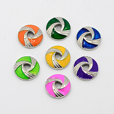 Alloy Enamel Bead Caps ENAM-D008-M-1