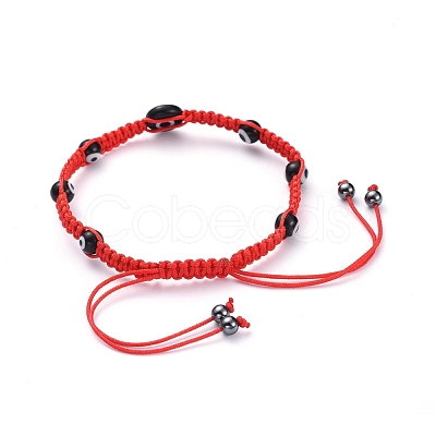 Adjustable Nylon Thread Braided Bead Bracelets BJEW-JB05292-1