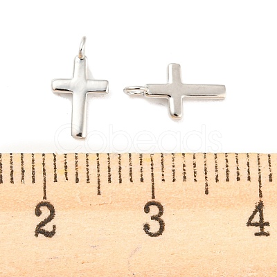 Rhodium Plated 925 Sterling Silver Charms X-STER-Q190-07P-1