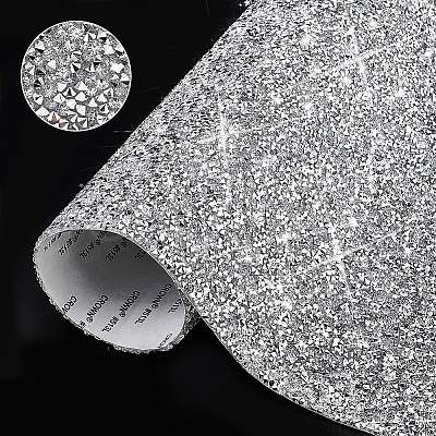 Glitter Resin Hotfix Rhinestone(Adhesive On The Back) DIY-WH0166-23B-1
