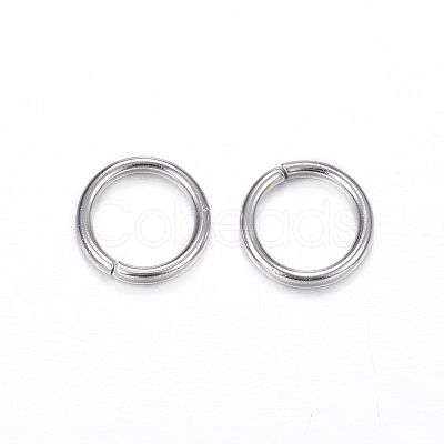 Tarnish Resistant 304 Stainless Steel Open Jump Rings X-STAS-D447-09-1