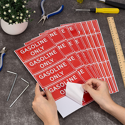 12Sheets Waterproof PVC Warning Sign Stickers DIY-OC0014-63B-1