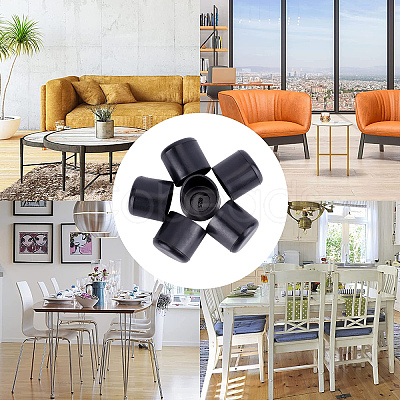 20Pcs PVC Chair Leg Floor Protectors FIND-GF0003-37-1