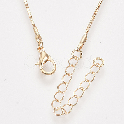 Brass Square Snake Chain Necklace Making MAK-T006-10A-KC-1