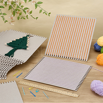 24Pcs Cardboard Weaving Looms DIY-FG0001-41B-1