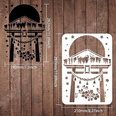 Plastic Reusable Drawing Painting Stencils Templates DIY-WH0202-276-1