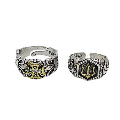 Trident Pattern Alloy Finger Rings for Men FS-WGDDE62-03-1