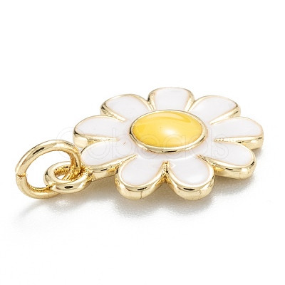 Brass Enamel Pendants KK-M220-04G-B-1