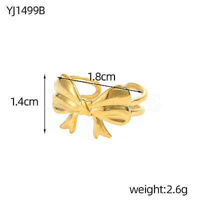 304 Stainless Steel Cuff Rings RJEW-OY001-02G-1