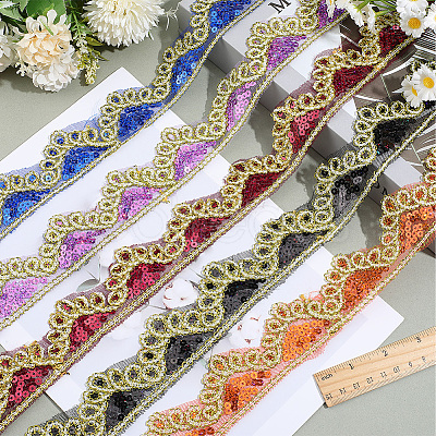 Sparkle Polyester Lace Ribbon SRIB-WH20020-049D-1