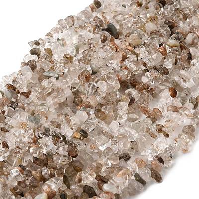 Natural Lodolite Quartz Beads Strands G-H315-A02-01-1