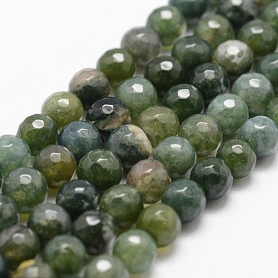 Natural Moss Agate Beads Strands X-G-D840-25-6mm-1