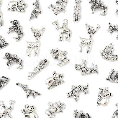 50Pcs Tibetan Style Alloy Animals Pendants FIND-FS0004-34-1