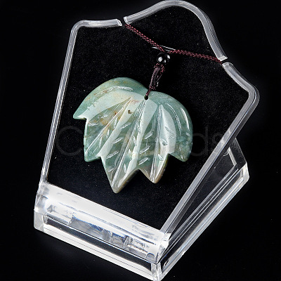 Natural Indian Agate Pendants Necklaces PW-WG25252-11-1