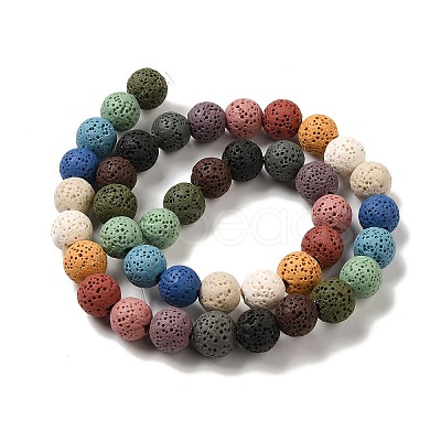Natural Lava Rock Bead Strands G-L435-03-8mm-1