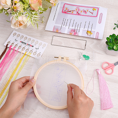 DIY Bookmarks Embroidery Starter Kit DIY-WH20816-004D-1