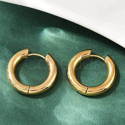 202 Stainless Steel Polishing Hoop Earrings EJEW-M106-02G-02-1-1