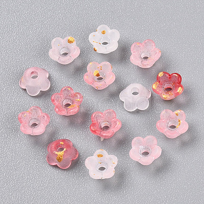 Frosted Transparent Acrylic Beads OACR-N137-72E-1