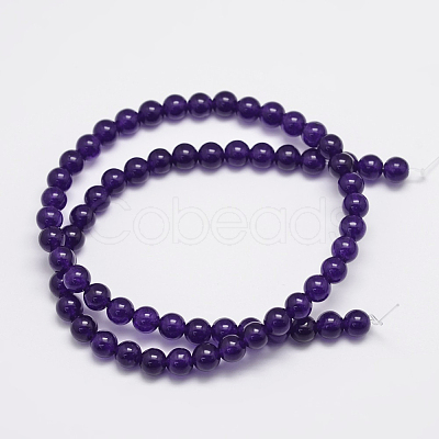 Natural Malaysia Jade Bead Strands G-A146-6mm-A01-1