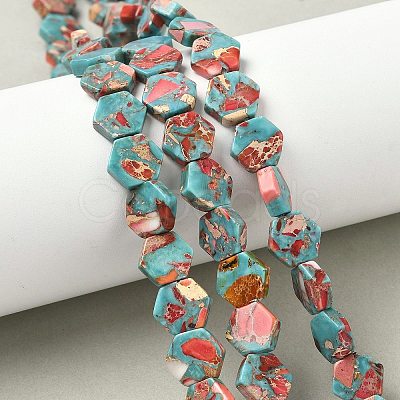 Dyed Synthetic Imperial Jasper Beads Strands G-D337-10mm-A03-1