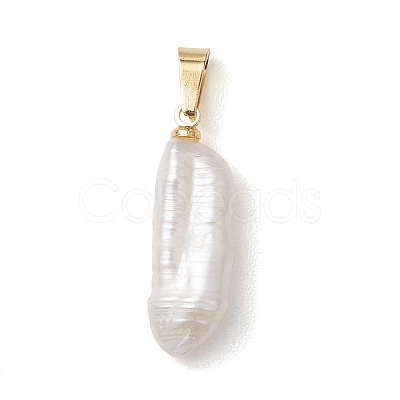 Natural Baroque Pearl Keshi Pearl Pendants PALLOY-JF04998-1