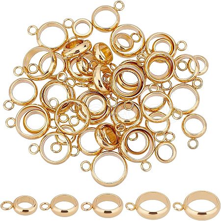 50Pcs 5 Style 201 Stainless Steel Tube Bails STAS-UN0036-98-1