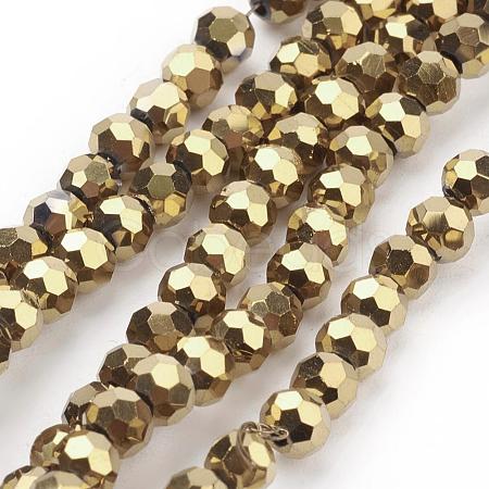Electroplate Glass Bead Strands EGLA-R042-4mm-03-1