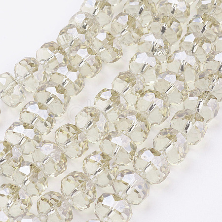 Electroplate Glass Beads Strands EGLA-J145-PL10mm-B08-1