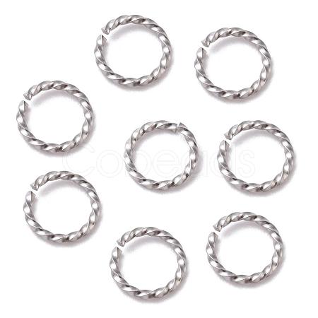 Non-Tarnish 304 Stainless Steel Open Jump Rings X-STAS-F191-12P-C-1