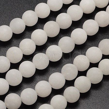 Natural White Jade Beads Strands X-G-D671-4mm-1