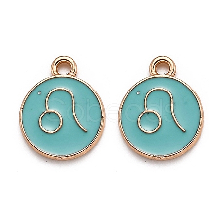 Alloy Enamel Pendants ENAM-S124-01B-13G-1