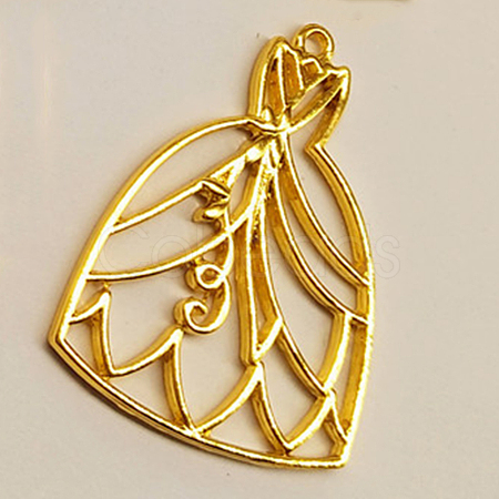 Alloy Open Back Bezel Pendants PALLOY-CJC0004-12G-1