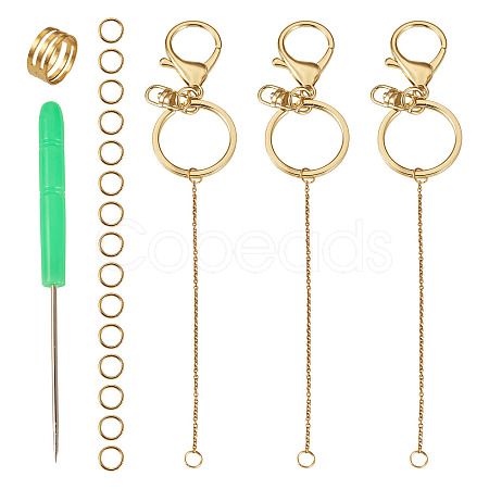 DIY Alloy & Iron Lipstick Keychains Making Kits DIY-TA0014-04-1