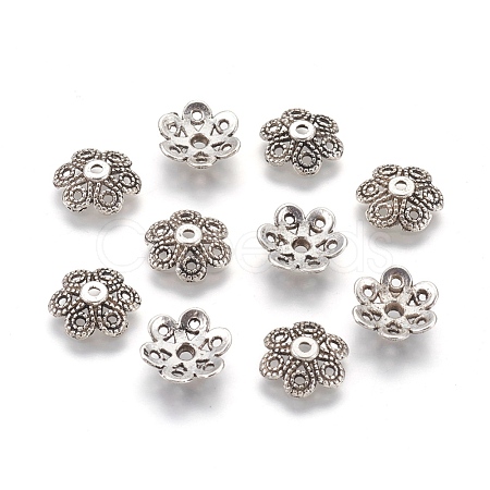 Tibetan Style Alloy Bead Caps X-LF10883Y-NF-1
