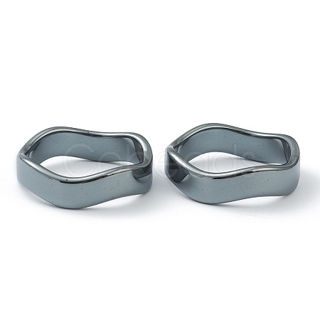 Non-magnetic Synthetic Hematite Finger Rings RJEW-J072-03G-1