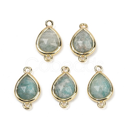 Natural Amazonite Faceted Connector Charms G-L514-048P-07-1