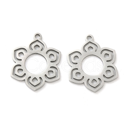 Hollow 201 Stainless Steel Pendants STAS-F337-10B-P-1