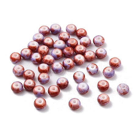 Spray Painted Glass Beads SEED-M011-05A-01-1
