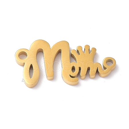 Mother's Day PVD Vacuum Plating 304 Stainless Steel  Beads LS-STAS-C035-01G-1