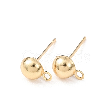 Brass Stud Earring Findings KK-G604-01G-03-1
