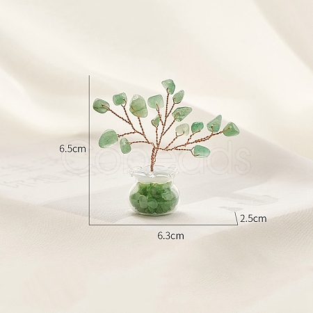 Natural Aventurine Chips Tree Decorations PW-WG14985-06-1